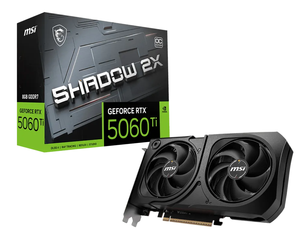 MSI GeForce RTX™ 5060 Ti SHADOW 2X OC PLUS - 8GB