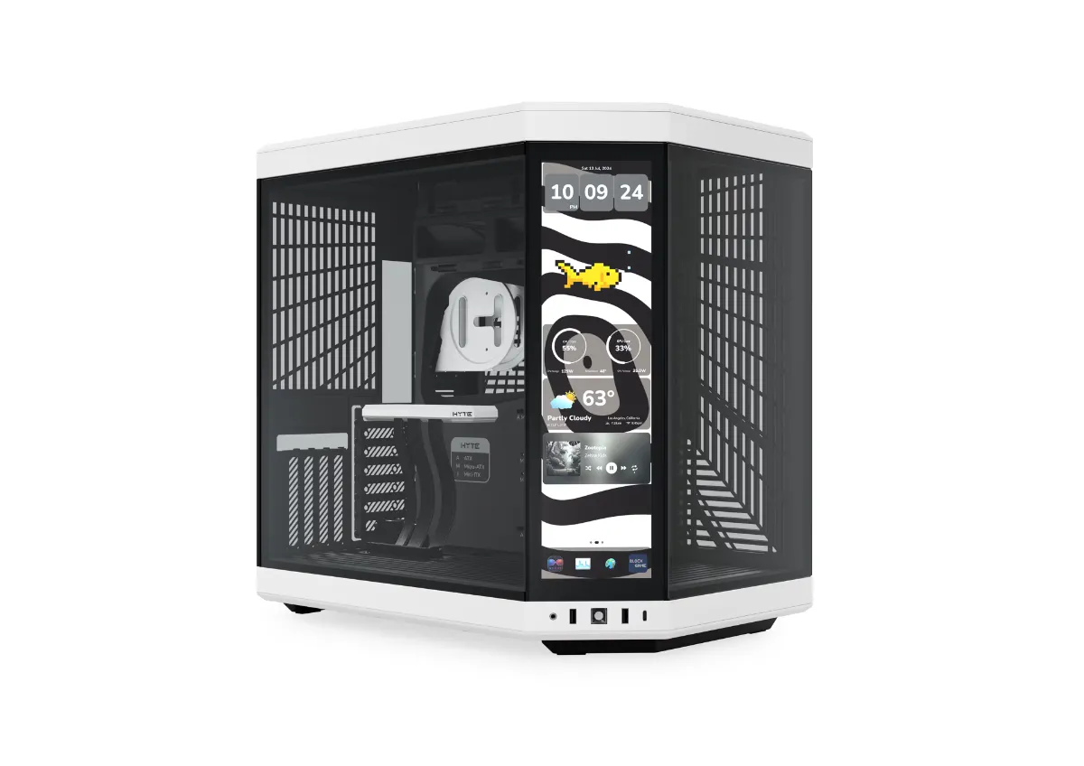 HYTE Y70 touch infinite Mid Tower ATX Case - Panda Black & White