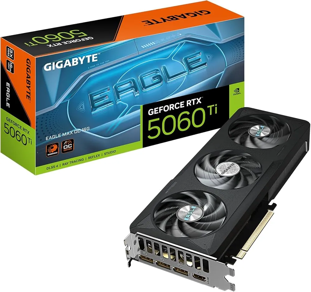 GIGABYTE GeForce RTX™ 5060TI EAGLE MAX 16G BLACK OC Edition