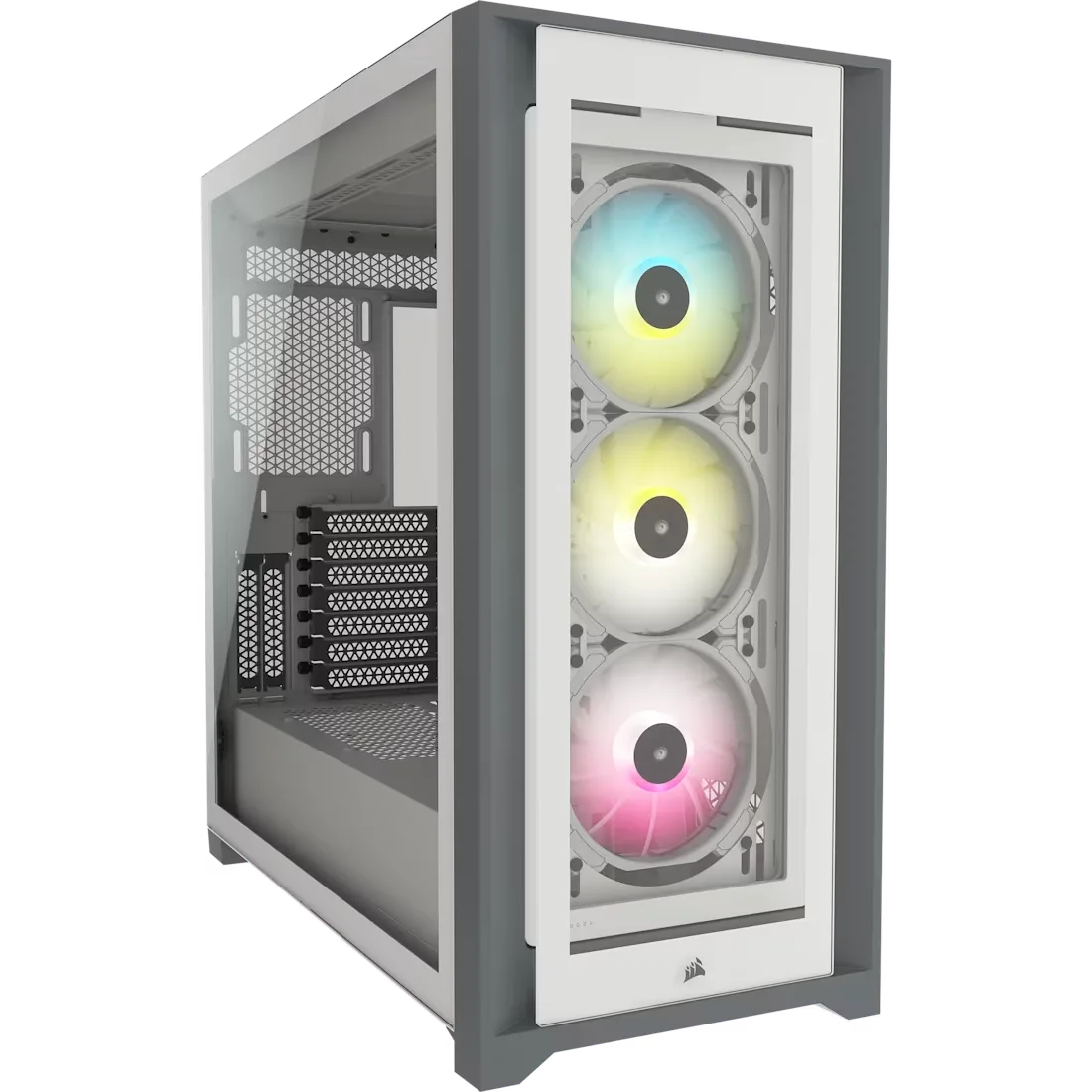 CORSAIR ICUE 5000X RGB TEMPERED GLASS MID-TOWER SMART CASE WHITE