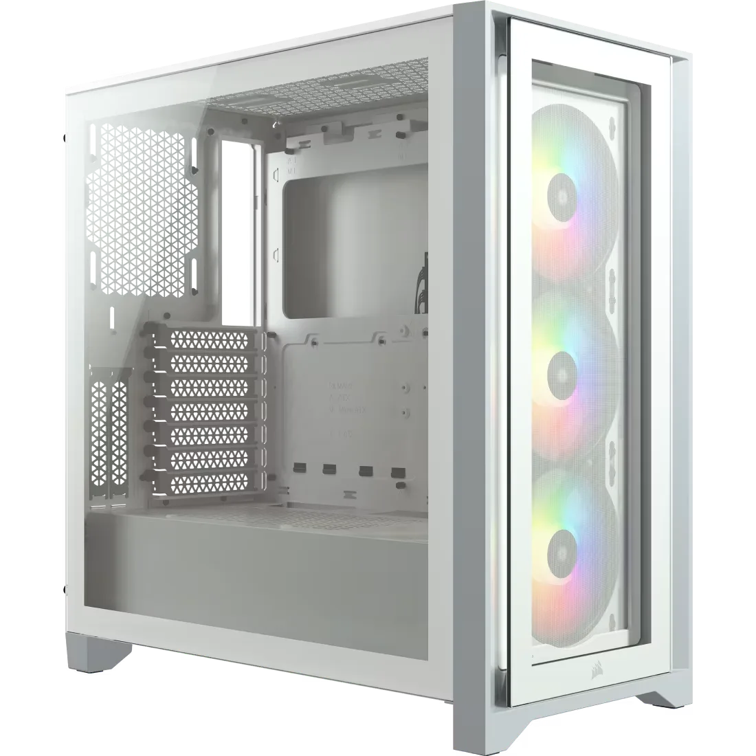 CORSAIR ICUE 4000X RGB TEMPERED GLASS MID-TOWER CASE WHITE