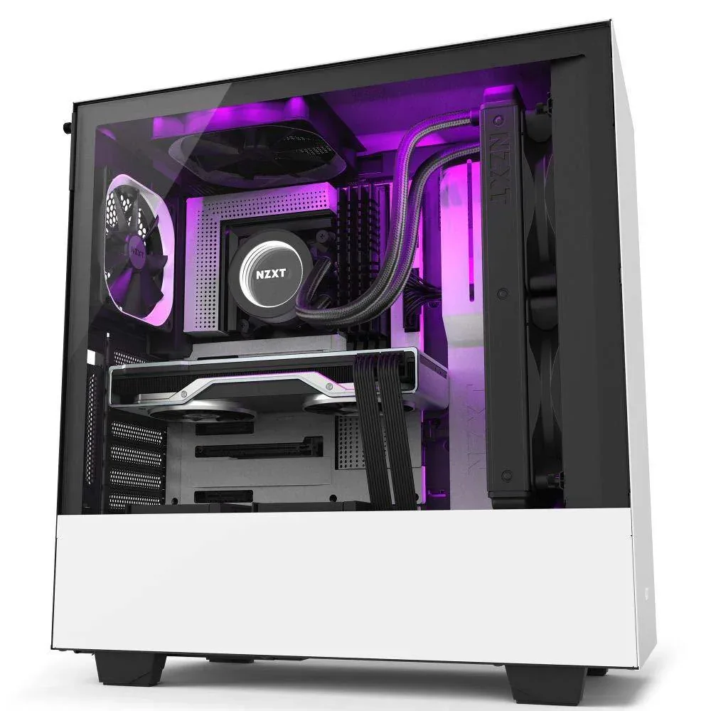 NZXT H510i MATTE GAMING MID-TOWER BLACK WHITE CASE