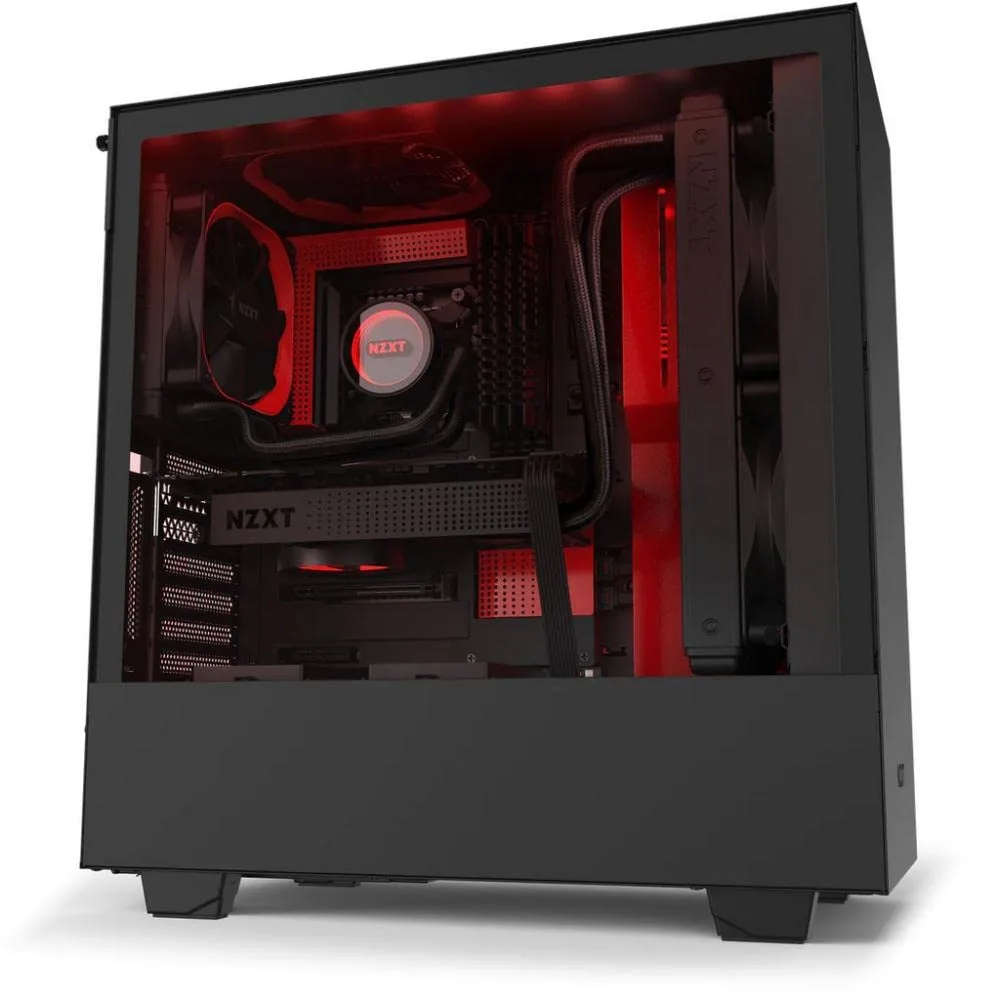 NZXT H510i MATTE GAMING MID-TOWER BLACK-RED CASE