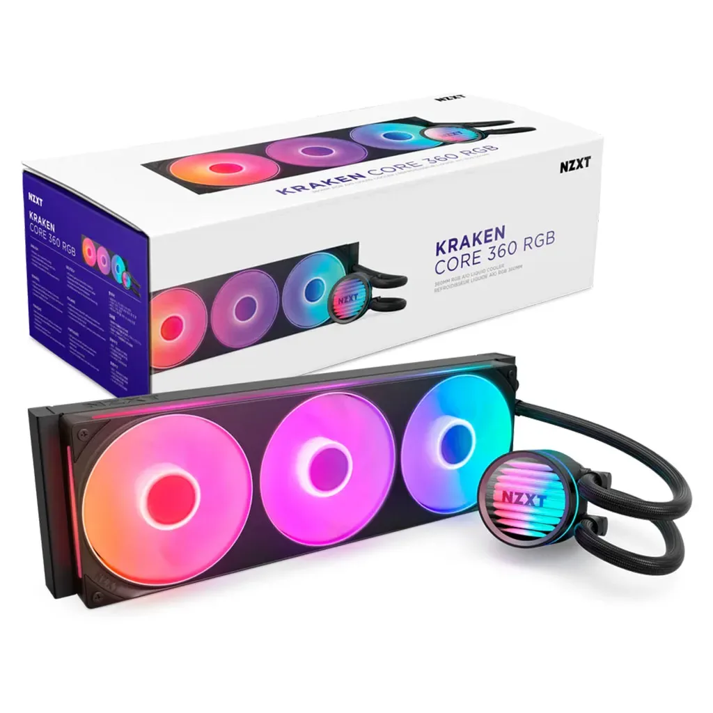 NZXT FAN COOLING LIQUID KRAKEN CORE 360mm RGB BLACK RL-KR36C-B1
