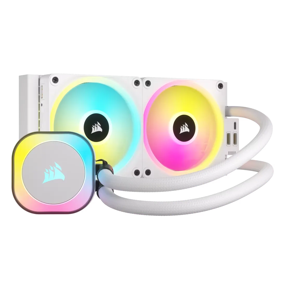 CORSAIR FAN COOLING LIQUID iCUE LINK H100i 240mm RGB WHITE