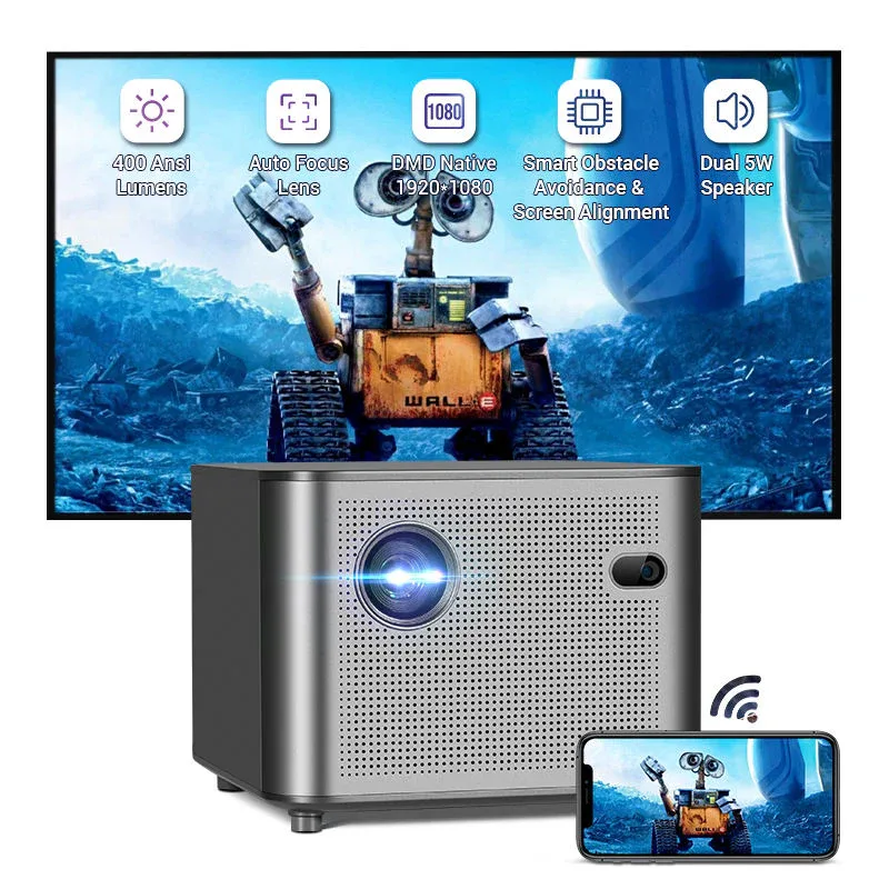 Hotack D052 Smart Led DLP Mini Projector Android WIFI Portable Proyector Beamer 4K