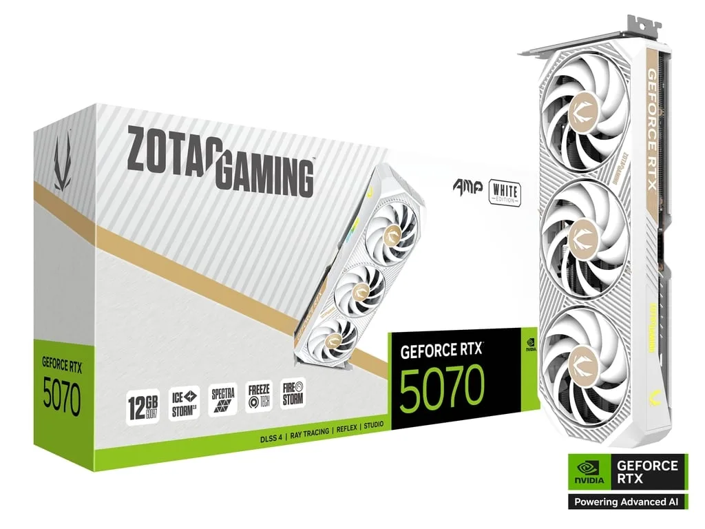 RTX 5070 12GB ZOTAC AMP WHITE 3FAN
