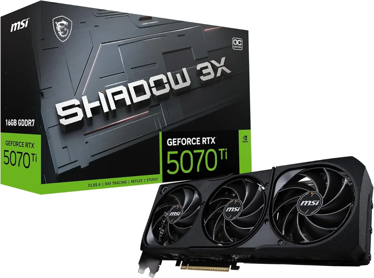 MSI GeForce RTX 5070 Ti SHADOW 3X OC – 16 GB