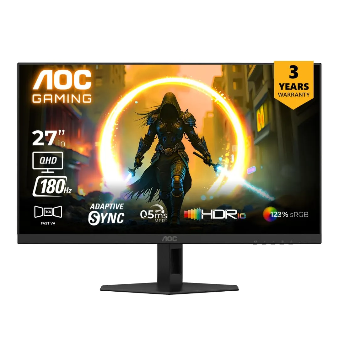 AOC CQ27G4/89 27 INCH 2K 180HZ 0.5MS VA 1500 CURVED ADJST STAND