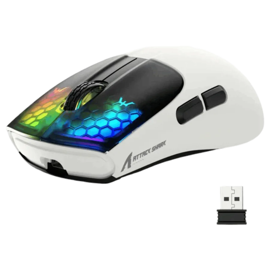 Attack Shark X5 Wireless Gaming Mouse – White