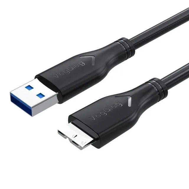 VegGieg V-U318 USB-A 3.0 to Micro-B HDD (0.5m) Cable