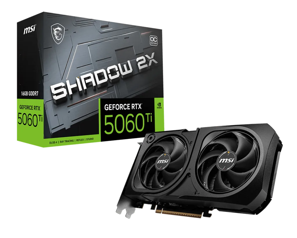 MSI GeForce RTX™ 5060 Ti SHADOW 2X OC PLUS -16GB