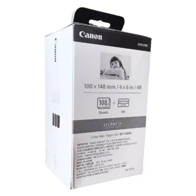 Canon 108N 100x148mm (4x6") 4R Ink/Paper Set