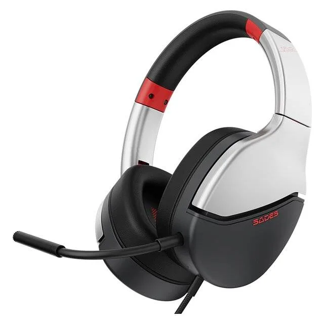 Sades Spower SA-725 Wired Headset (Silver)