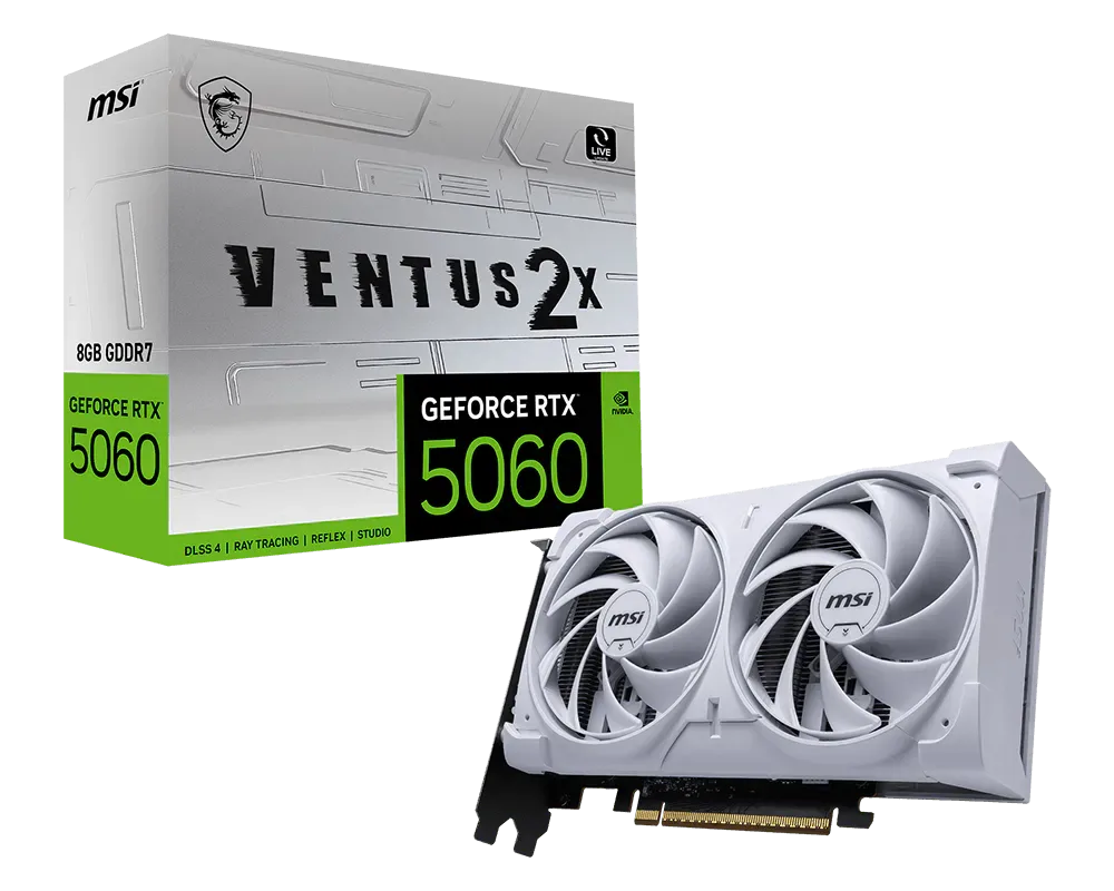 MSI GeForce RTX™ 5060 VENTUS 2X 8GB OC Edition WHITE
