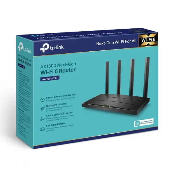 TP-Link AX1500 Wi-Fi 6 Router Archer AX12