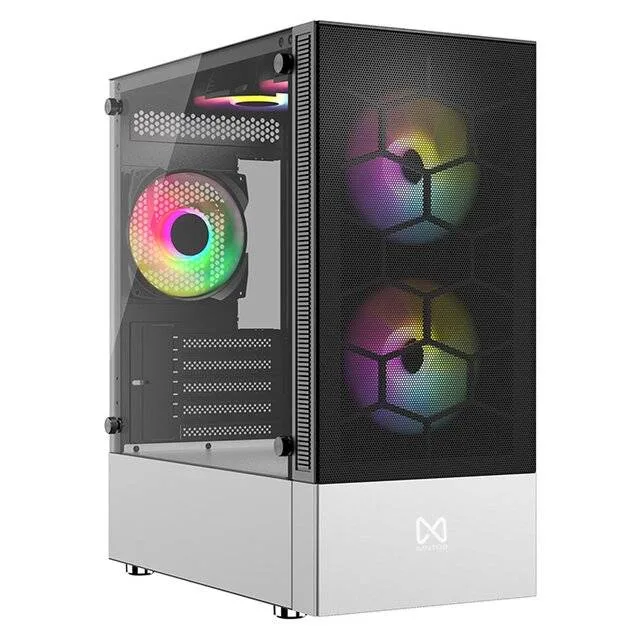 MNTOB MN-2099B Eco X White 3-ARGB-Fans Case