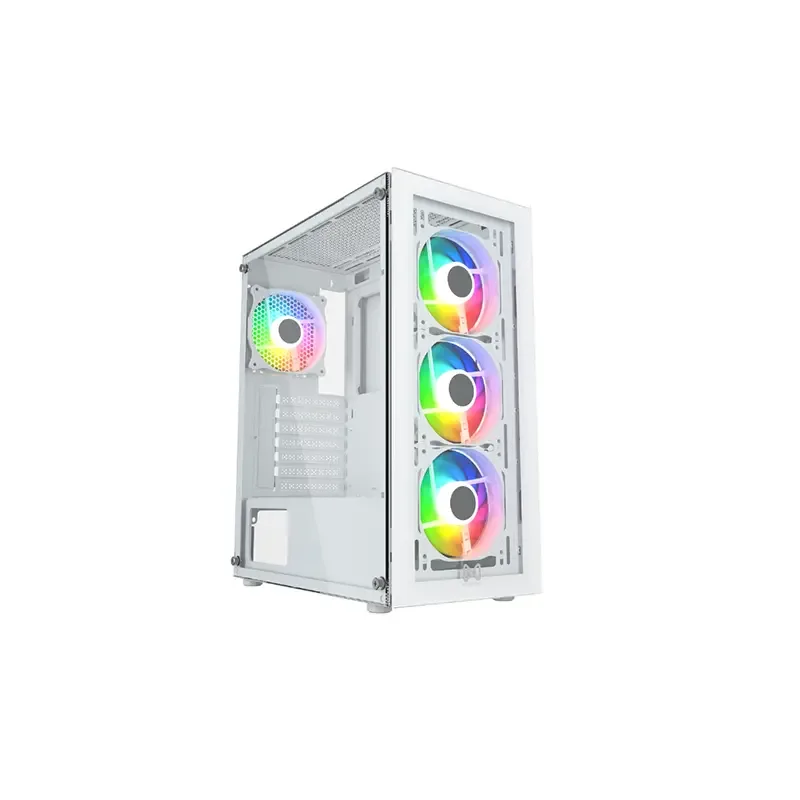 CASE MNTOB MN-2088W MODEL X 4FAN RGB WHITE