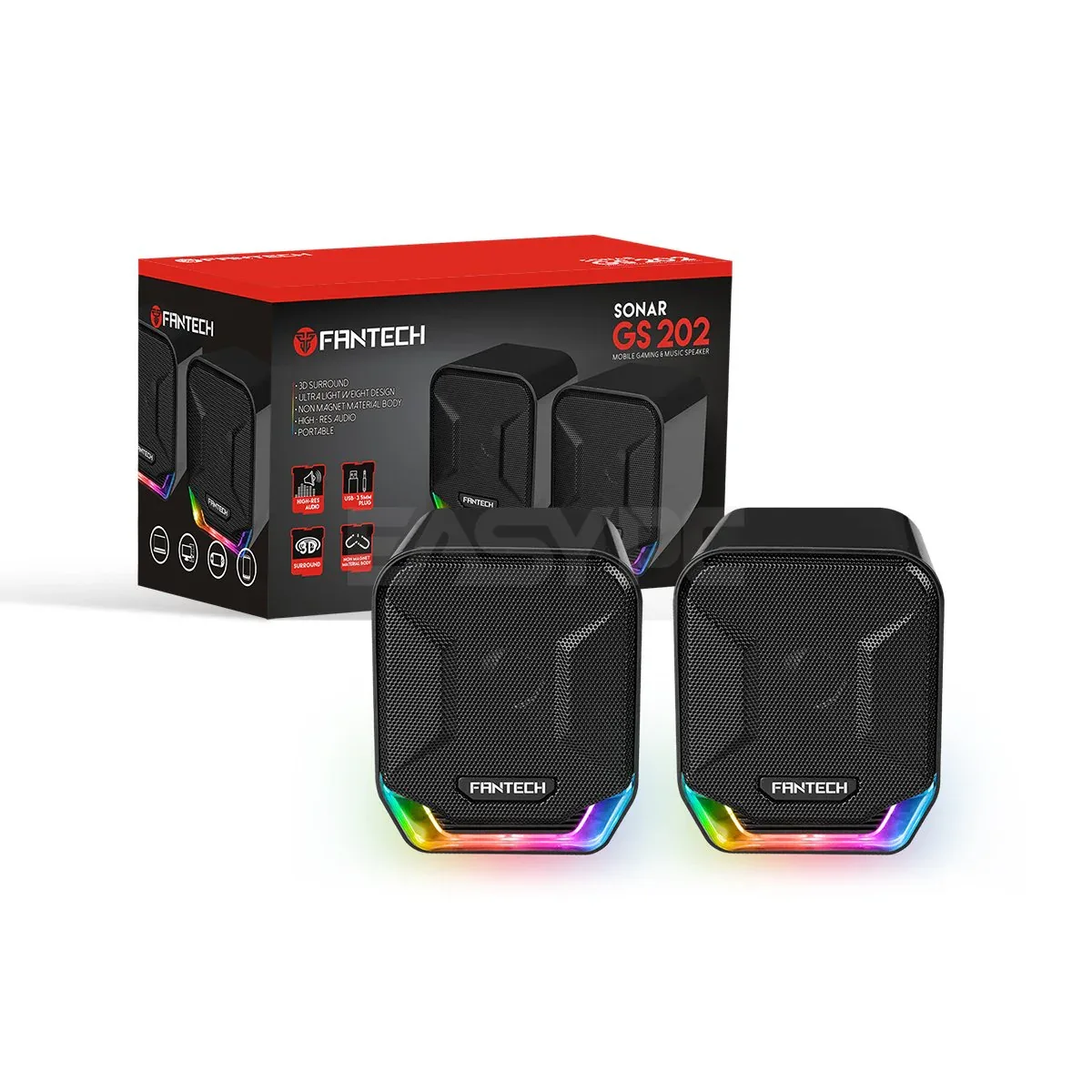 FANTECH SONAR GS202 MOBILE GAMING & MUSIC SPEAKERS