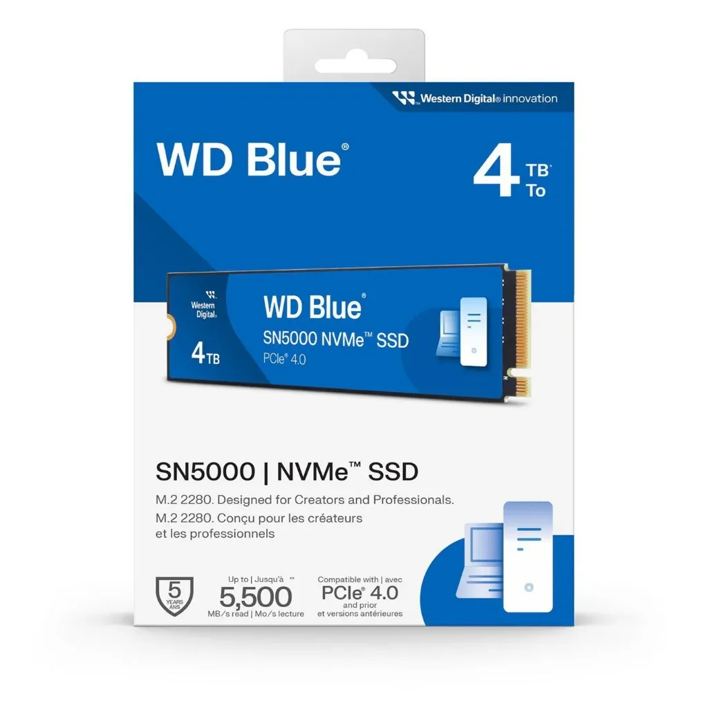 WD BLUE 4TB NVME SSD PCIE 4.0 SN5000