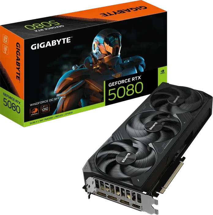 GIGABYTE GeForce RTX™ 5080 WINDFORCE 16GB OC Edition SFF