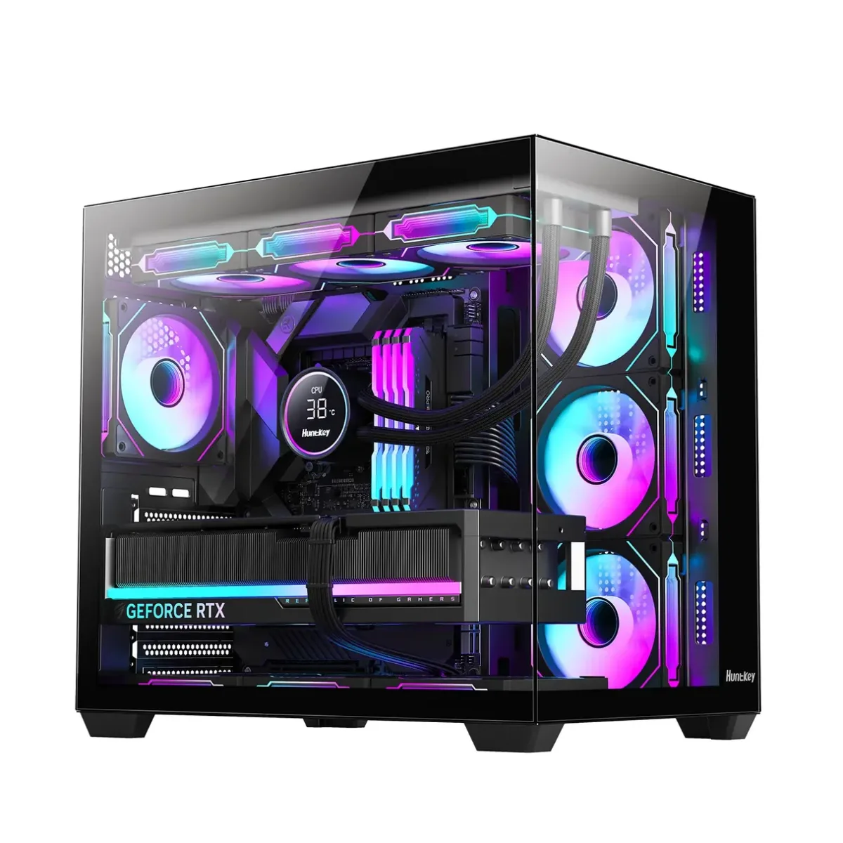 HUNTKEY S970 Max Storm Blizzard Edition Gaming PC Case