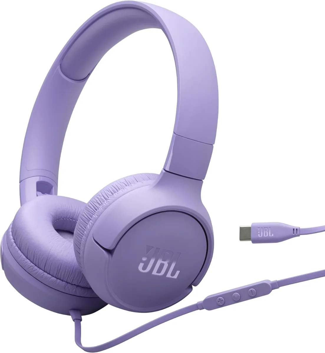 JBL Tune 520C USB-C Hi-Res Wired On-Ear Headphones - Purple