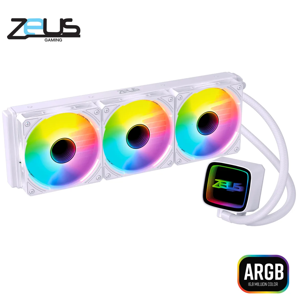Zeus ZLC-360 Liquid CPU Cooler (360mm / White Edition)